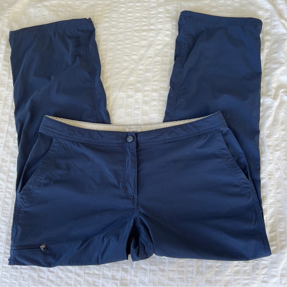 L.L. Bean Comfort Trail Pants in Navy, 14P
